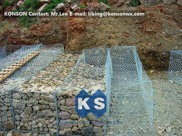 Paniers de mur de Gabion tordus par double hexagonal de grillage avec la norme d'ASTM A975-97